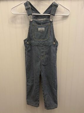 Railroad Stripe Levi overalls
